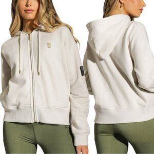 P.E Nation Reset Jacket Zip-Up Hoodie Cream Athleisure Sweatshirt
